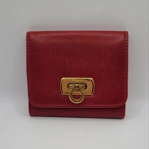 Salvatore Ferragamo Red Leather Coin Pouch